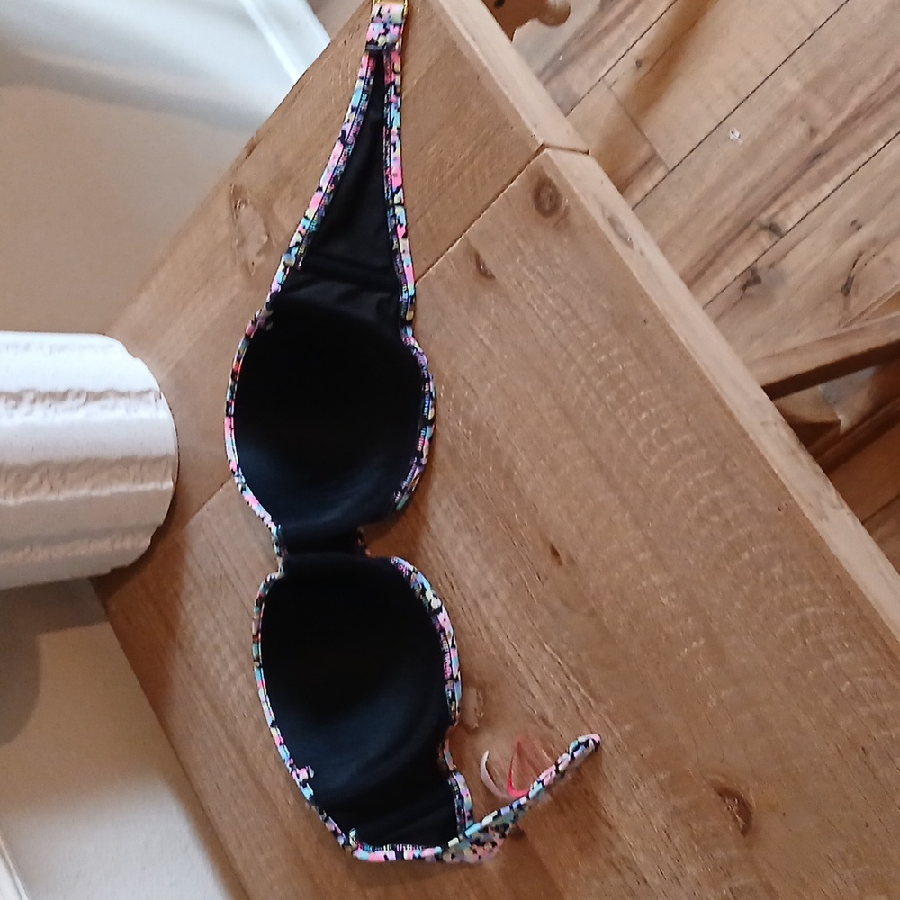 Women's Victoria's Secret Multicolor Strapless Underwire Bikini Top Size 32D - Picture 9 of 17